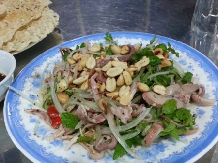 The Vietnamese baby pork’s stomach salad