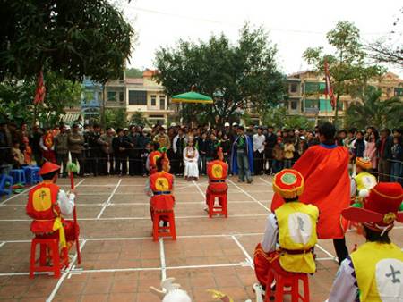 human chess in Vietnam